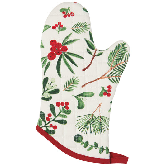 Winterberry Christmas Oven Mitt