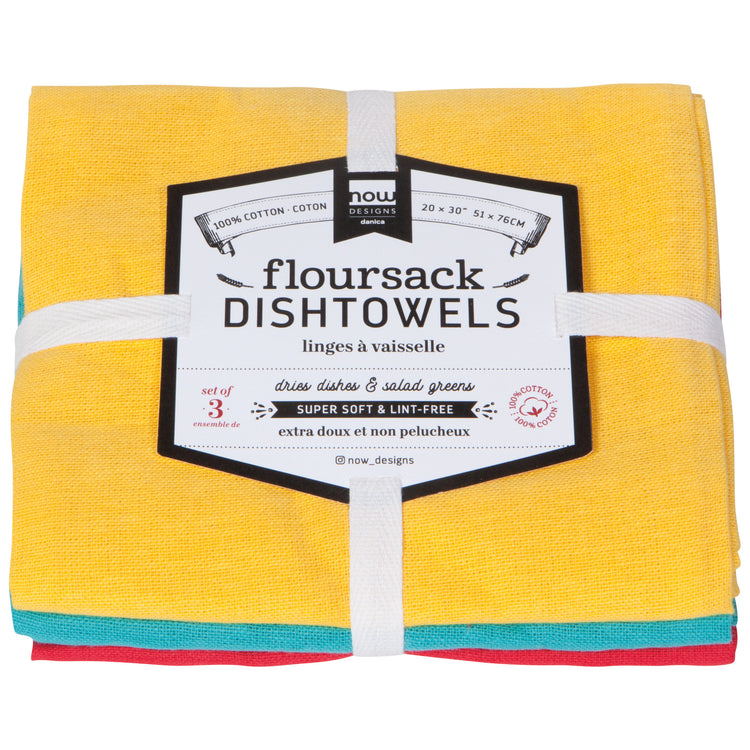 Floursack Dishtowels Sets of 3 - 48 sets in Display Basket