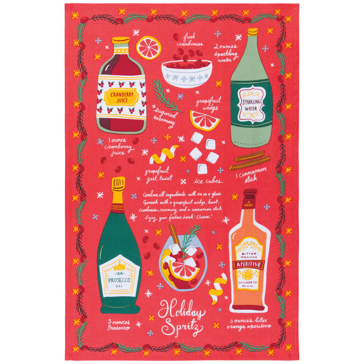 Holiday Spirits Christmas Dishtowels Set of 2