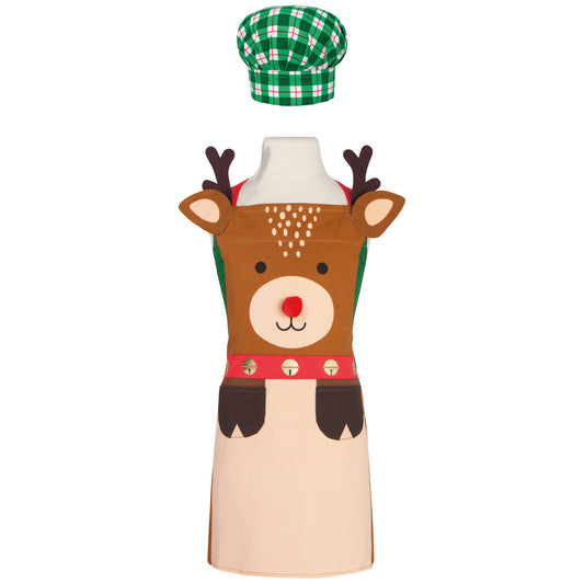 Rudolph Kid's Christmas Apron & Hat Set