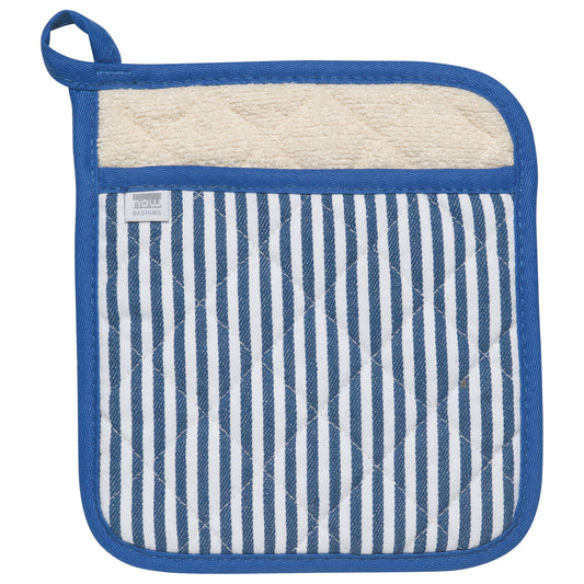 Superior Blue Narrow Stripe Pocket Potholder