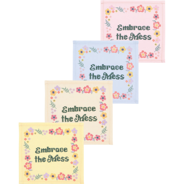 Kitsch Stitch Cocktail Napkins Set of 4 Assorted