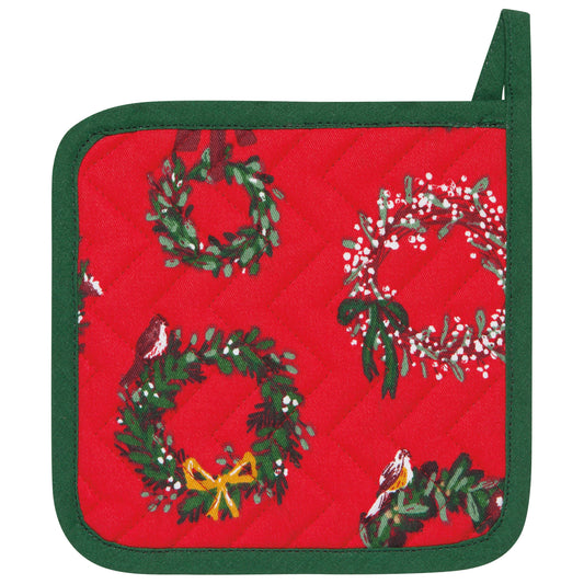 Wreaths Christmas Potholder