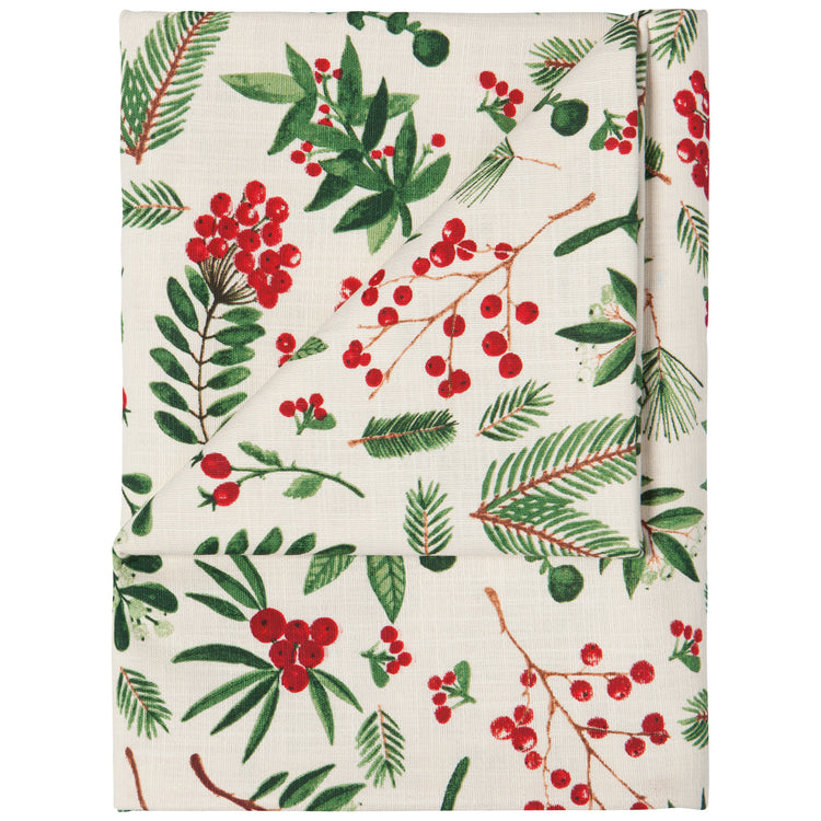 Winterberry Christmas Tablecloth 60 x 120 inch
