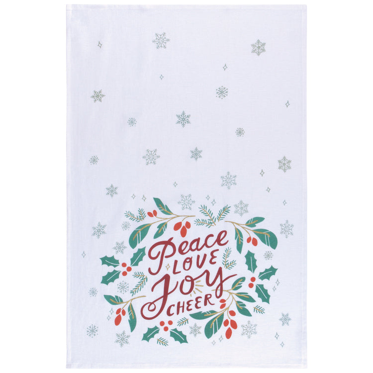 Peace And Joy Bakers Floursack Dishtowels Set of 3