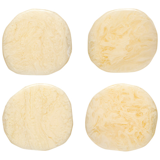 Ivory-Resin Coasters Set of 4