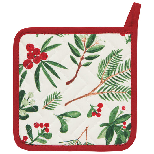 Winterberry Christmas Potholder