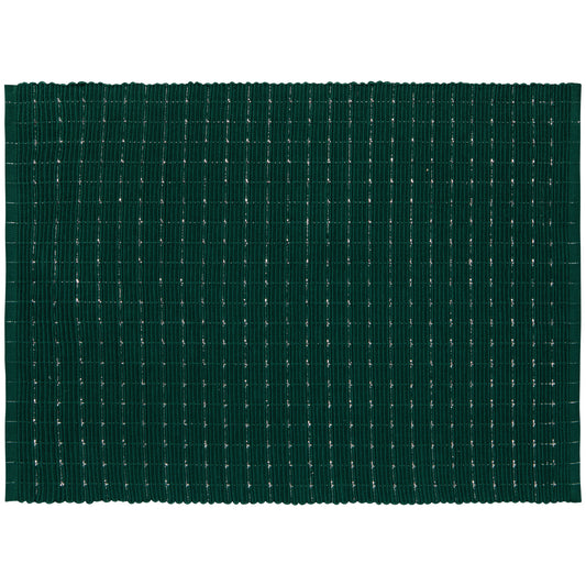 Spruce Silver Cotton Ribbed Placemat