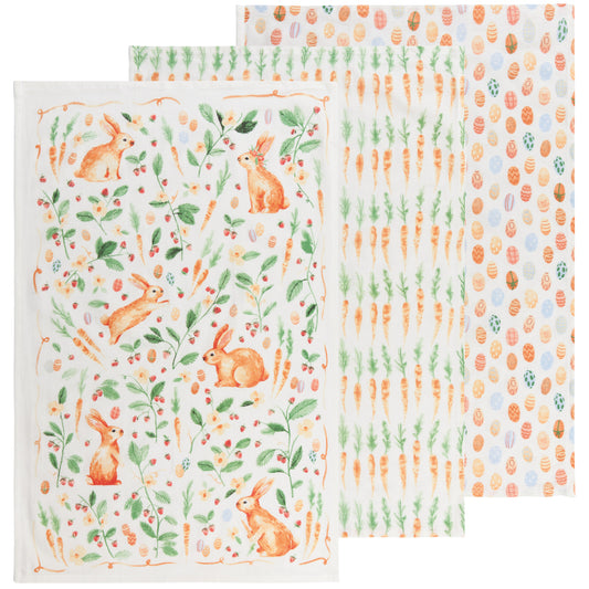 Easter Meadow Baker's Floursack Dishtowels Set of 3