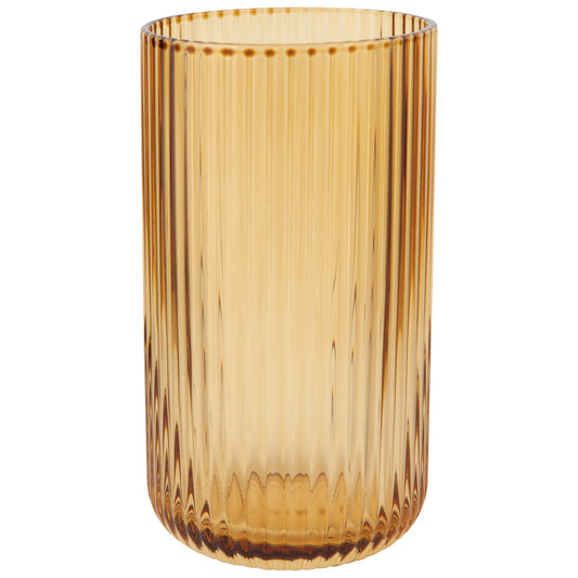 Fluted Glass 17 oz - Amber