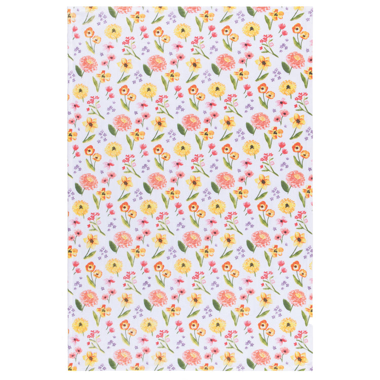 Cottage Floral Baker's Floursack Dishtowels Set of 3