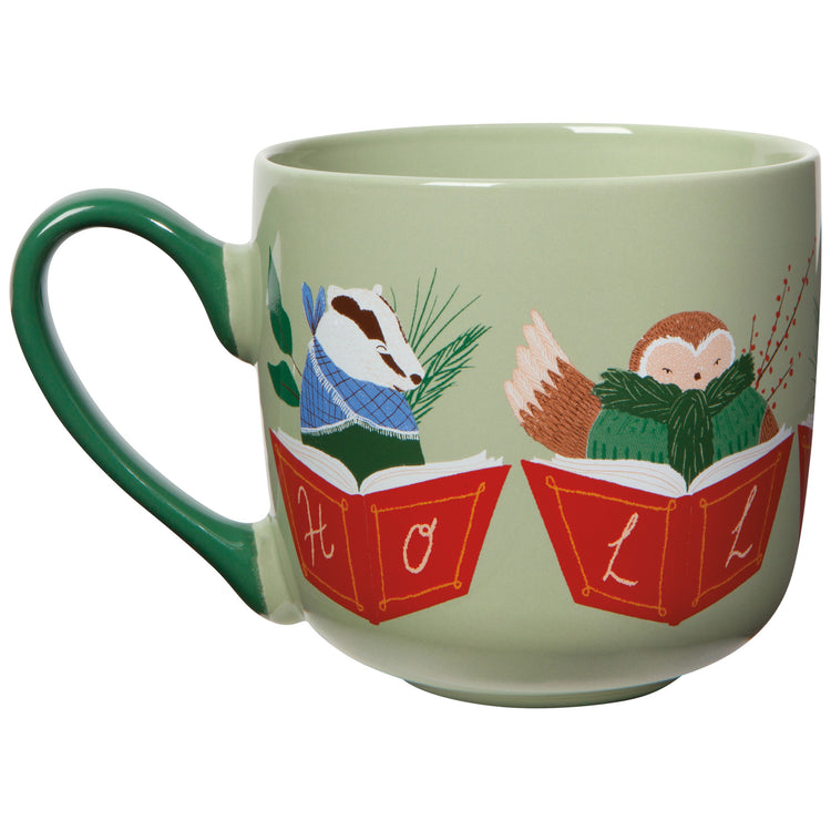 Woodland Carolers Christmas Mug and Dishtowel Set