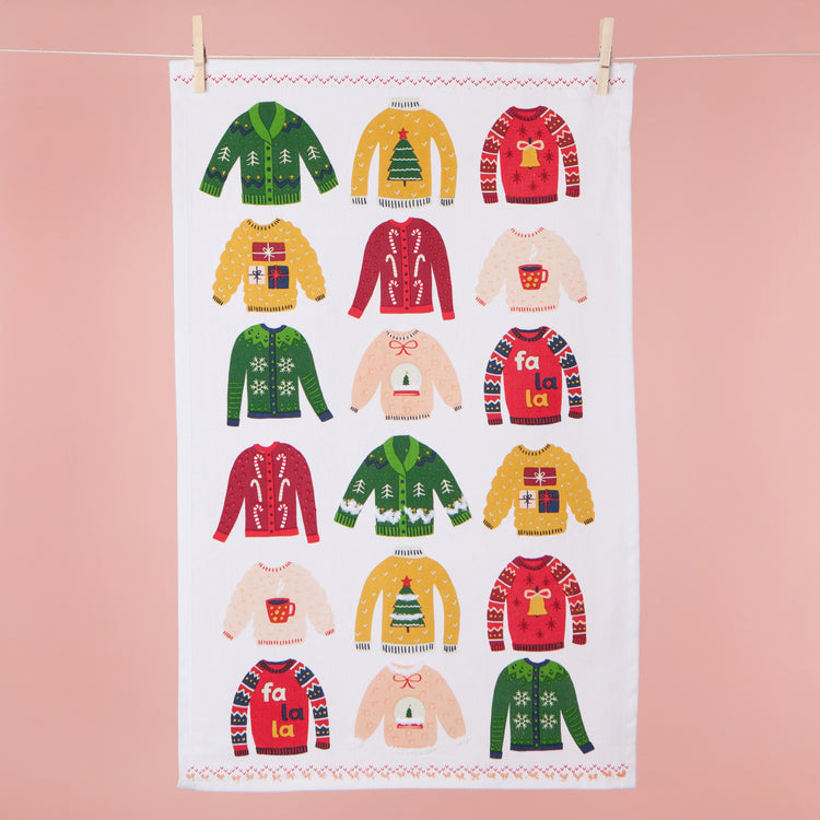 Ugly Christmas Sweater Decorative Dishtowel