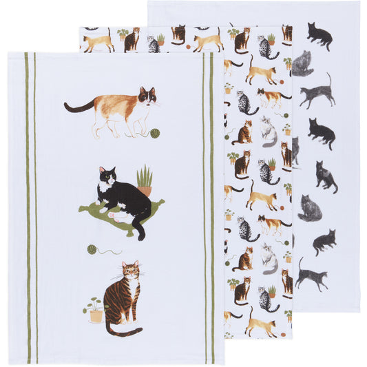 Cat Collective Baker's Floursack Dishtowels Set of 3
