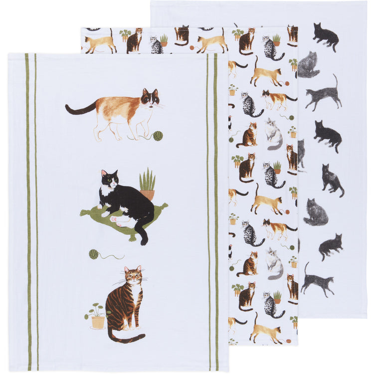 Cat Collective Baker's Floursack Dishtowels Set of 3