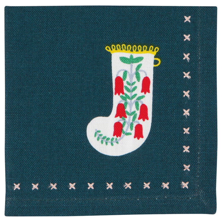 Winter Woolens Christmas Cocktail Napkins Set of 4