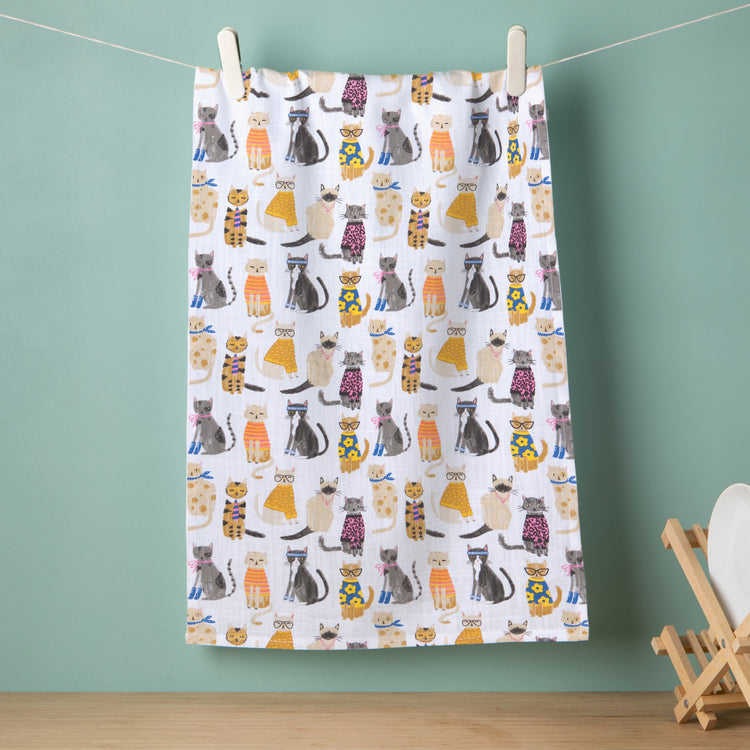 Feline Fine Dishtowel