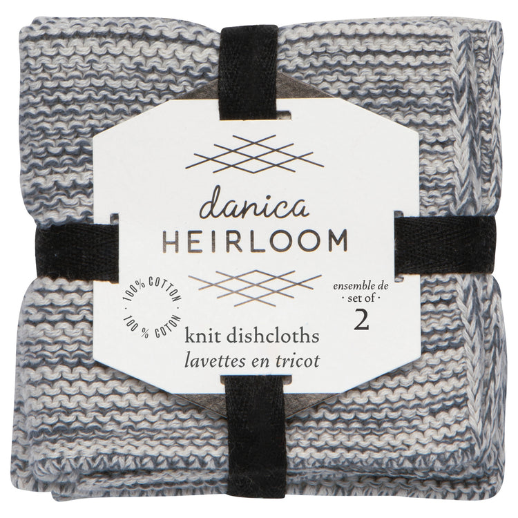 Midnight Blue Knit Dishcloths Set of 2