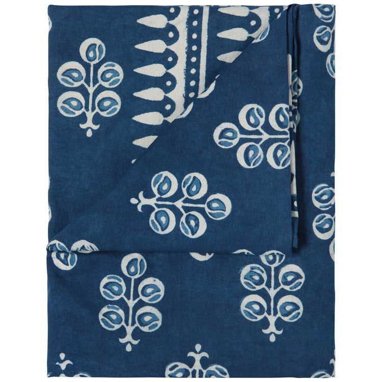 Hawthorn Block Print Tablecloth 90 x 60 inch