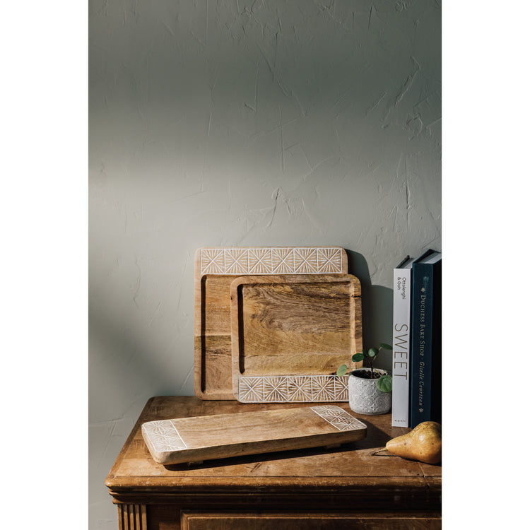 Nosh Mango Wood Rectangle Tray