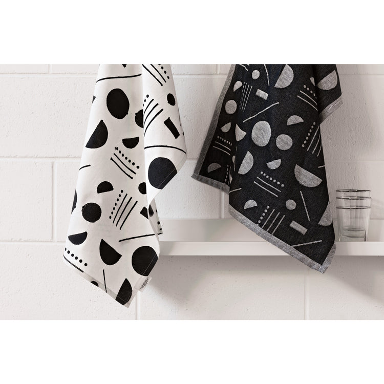 Domino Block Print Dishtowel