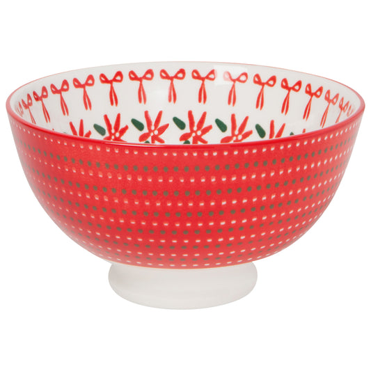 Wreaths Stamped Christmas Bowl 4 inch