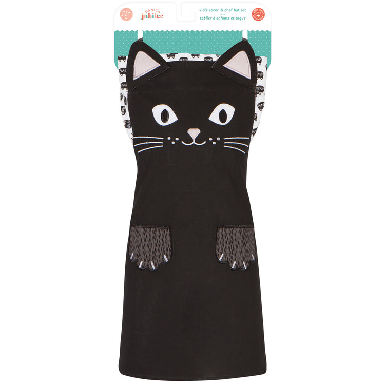 Cat Kid's Apron and Hat Set