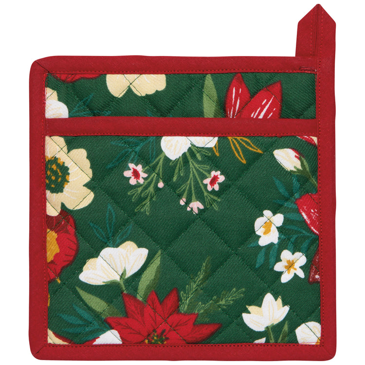 Amaryllis Christmas Pocket Potholder