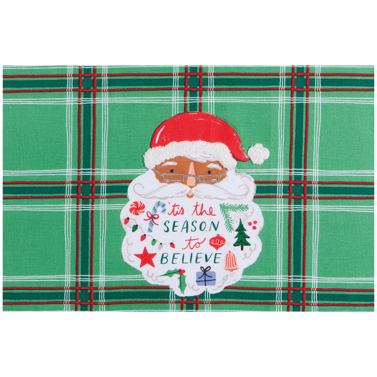 Santa Beard Christmas Dishtowel