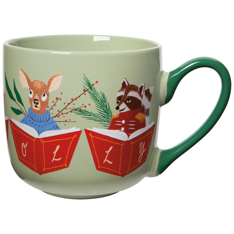 Woodland Carolers Christmas Mug and Dishtowel Set