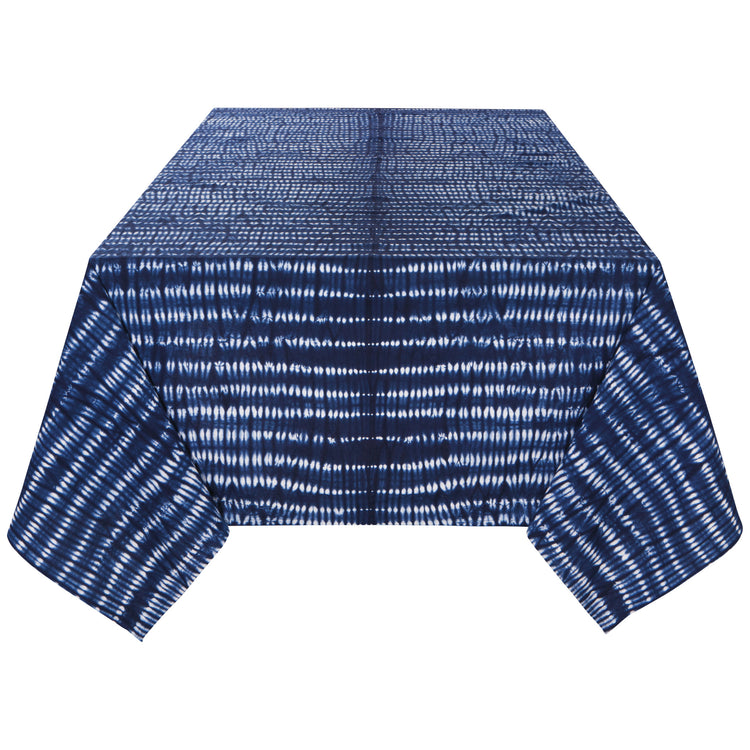 Tidal Block Print Tablecloth 90 x 60 inches