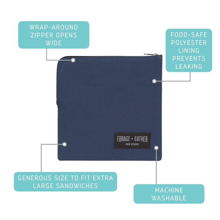 Forage and Gather Blue Snack Bag