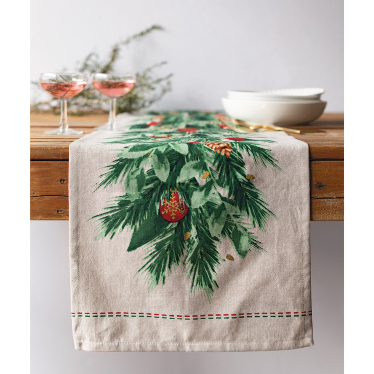 Deck The Halls Table Runner 72 Inches