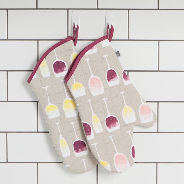 Wine Tasting Chef Quilted Oven Mitt