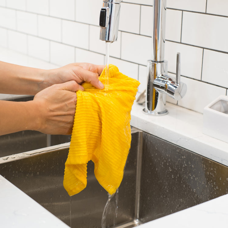 Ripple Lemon Yellow Dishcloths Set of 2