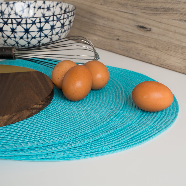 Disko Turquoise Round Placemat