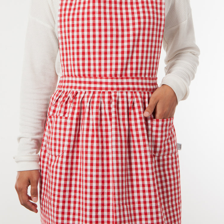 Red Gingham Classic Apron