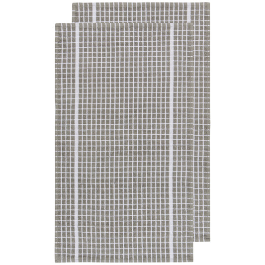 Terry Dishtowels London Gray Set of 2