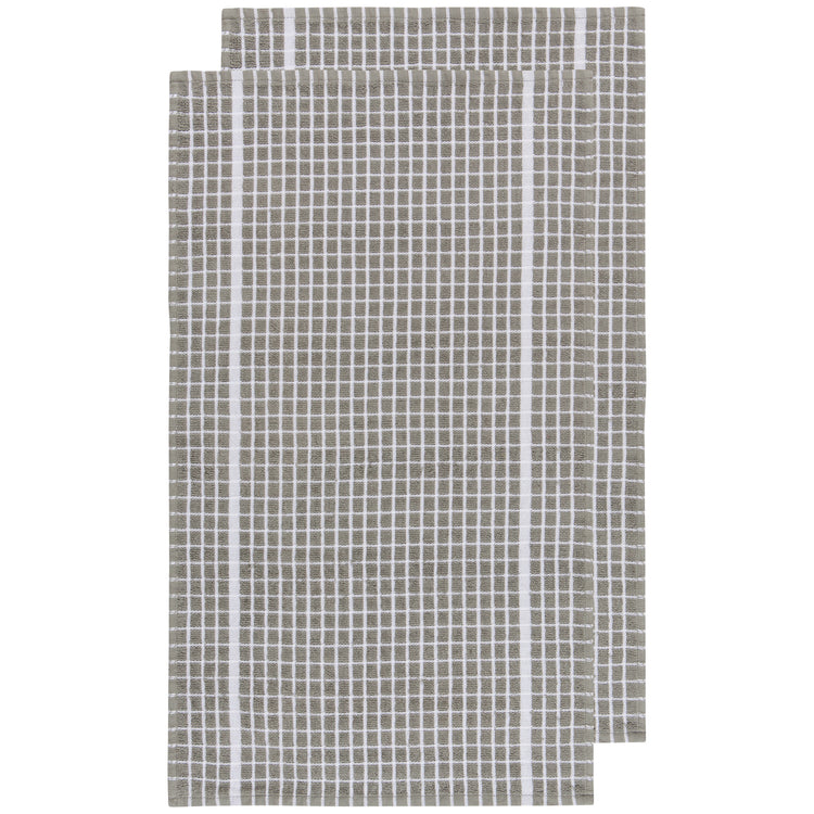 Terry Dishtowels London Gray Set of 2