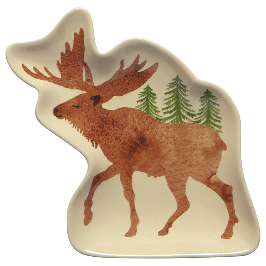 Winter Moose Shaped Dish