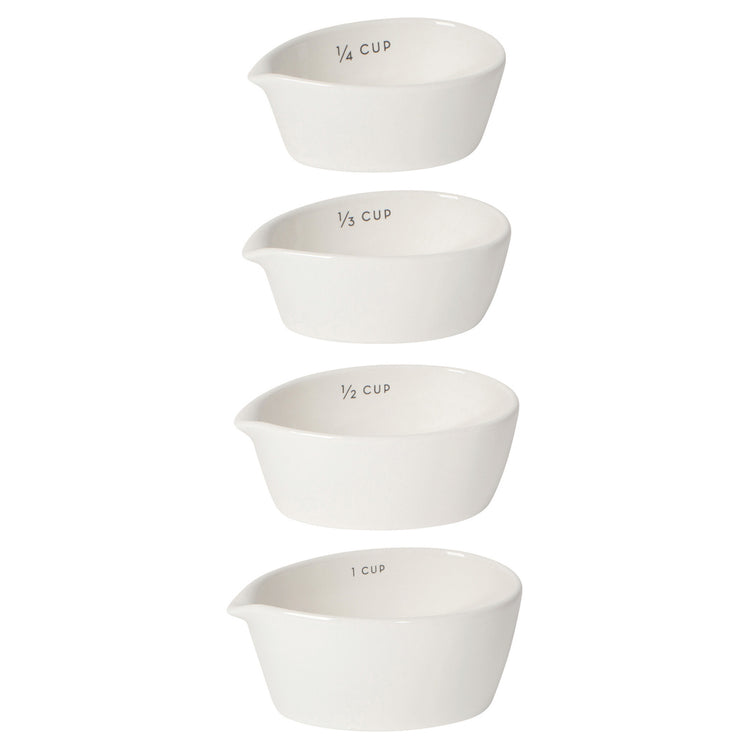Ivory Stoneware Measuring Cups Set of 4