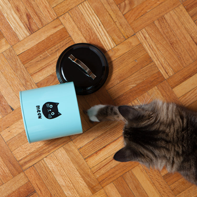 Cats Meow Cat Treat Tin With Lid