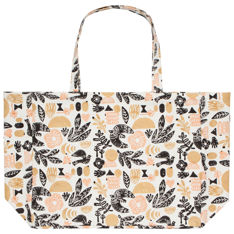 Myth Block Print Large Tote Bag