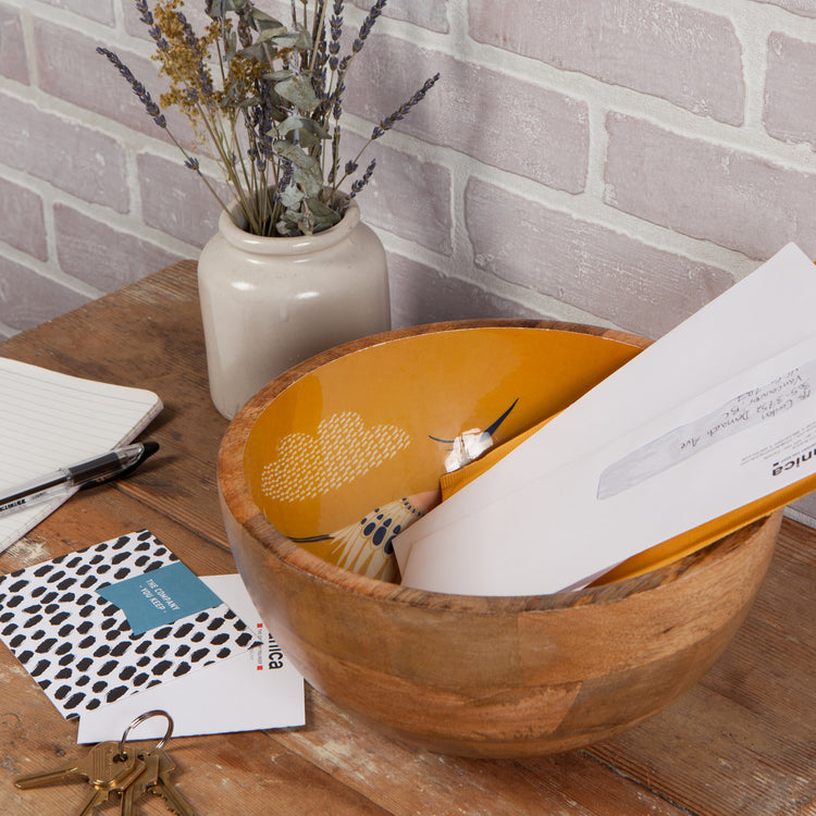 Flight Of Fancy Mango Wood Serving Bowl