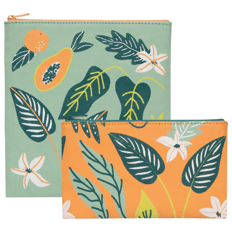 Paradise Foliage Snack Bags Set of 2