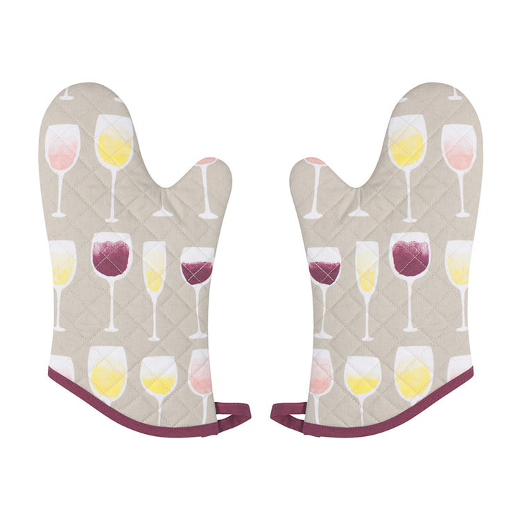 Wine Tasting Chef Quilted Oven Mitt