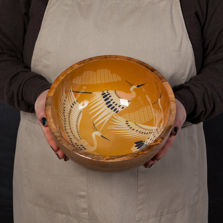 Flight Of Fancy Mango Wood Serving Bowl