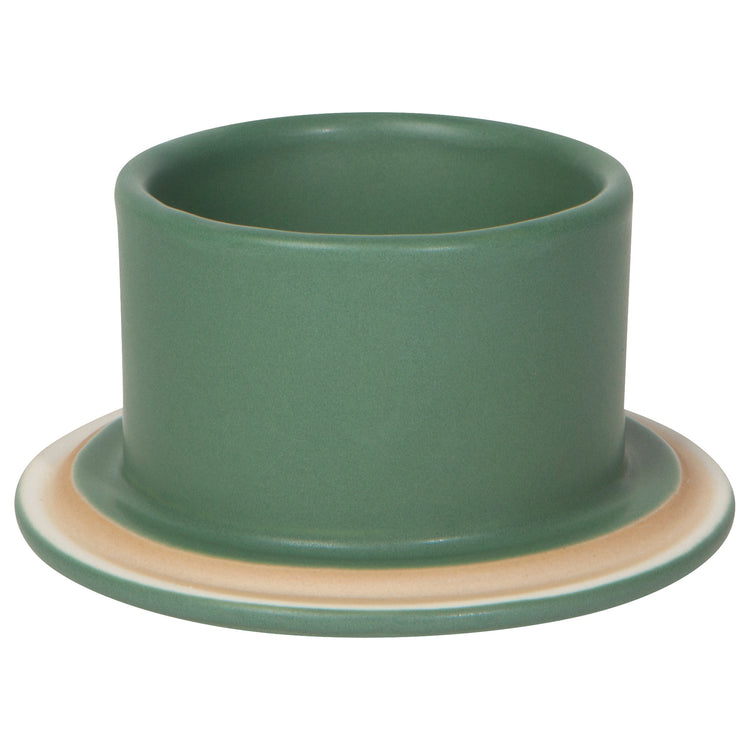 Matte Elm Green Butter Crock