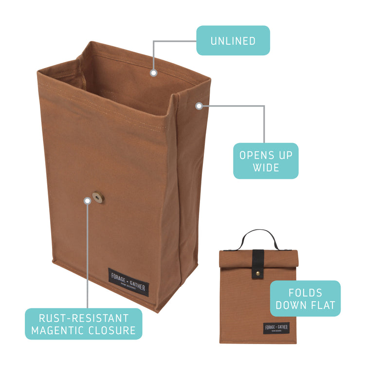 Forage And Gather Brown Lunch Bag