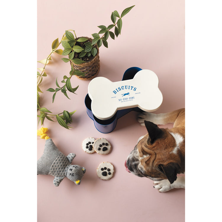 Dog Biscuits Bone Shaped Treat Tin